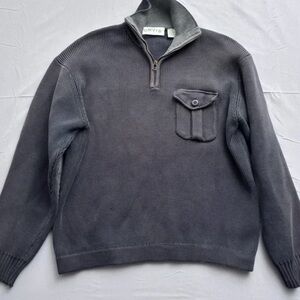 Orvis Charcoal Zip-Up Men's Sweater